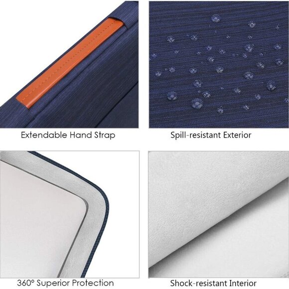 ✨Blue Protective 16 Inch Laptop Sleeve Case Lenovo Acer Dell Lenovo Computer Bag - Picture 4 of 7